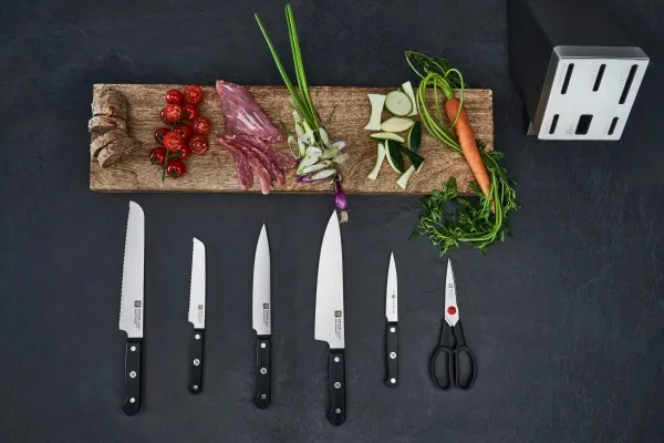 ZWILLING Gourmet, Kniv/bestik bloksæt, Plast, Rustfrit stål, Grå, Sort, Tyskland