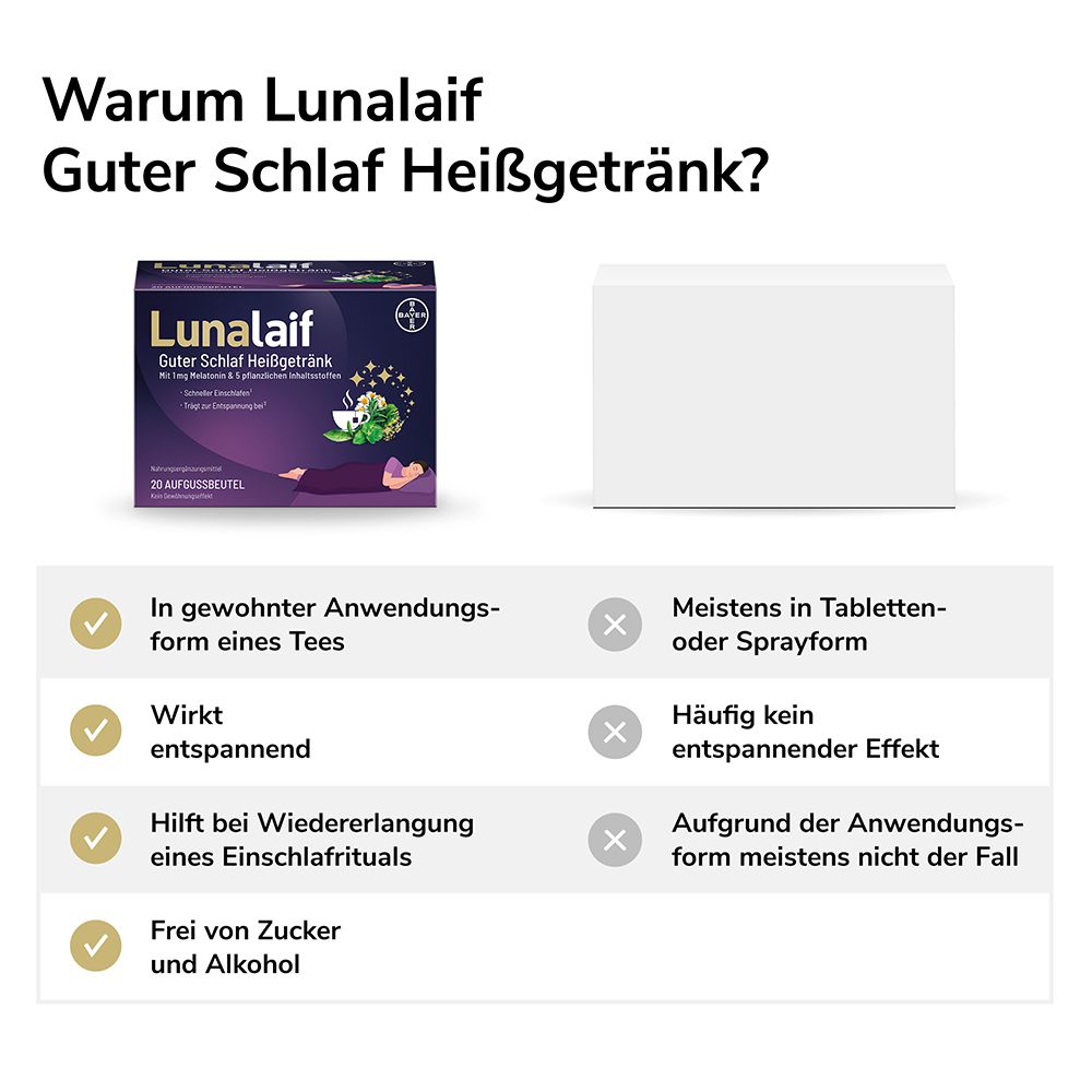 Lunalaif ® Guter Schlaf Heißgetränk