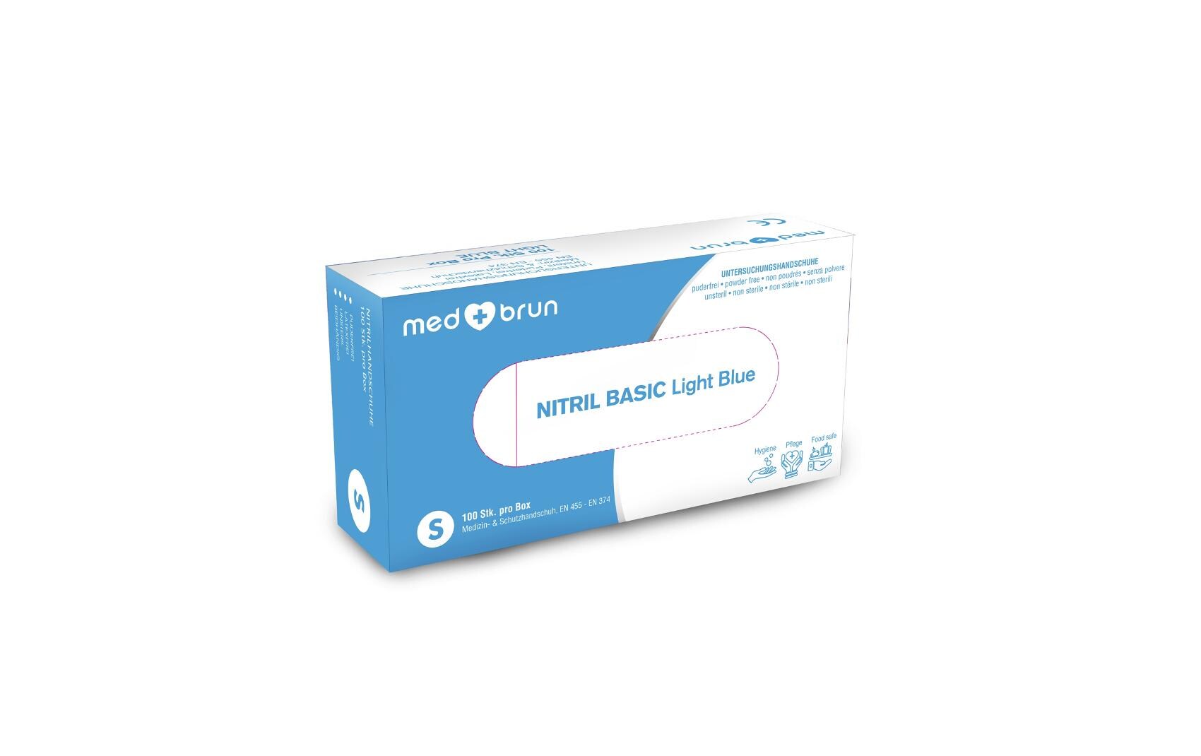Nitril Basic S, Blau , 100 StkEinweg Medizin- und Schutzhandschuh