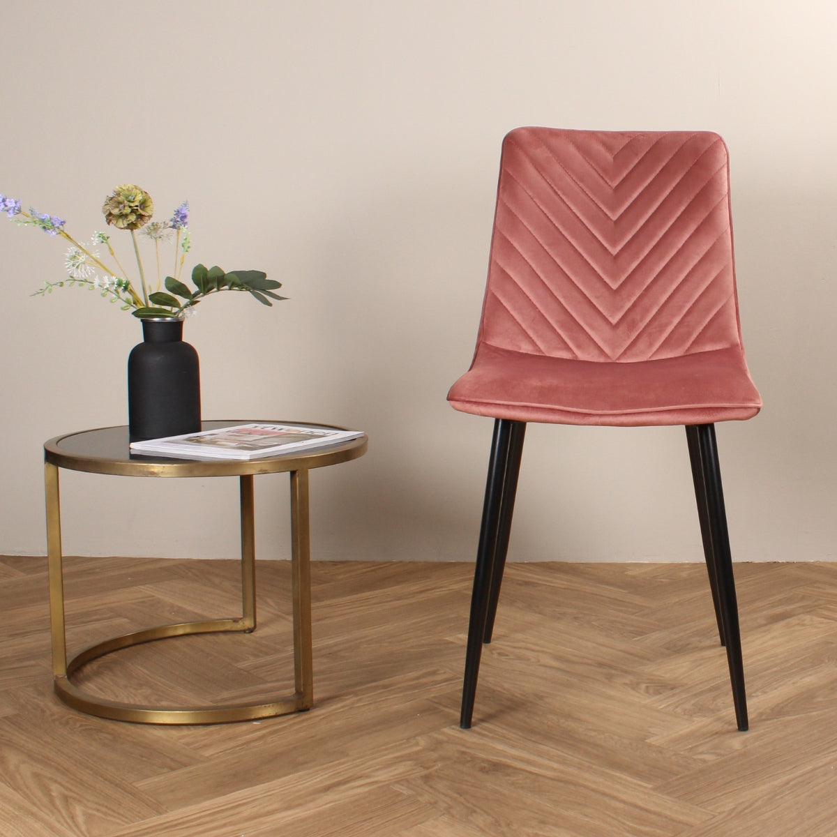 DS4U Gaby eetkamerstoel velvet roze