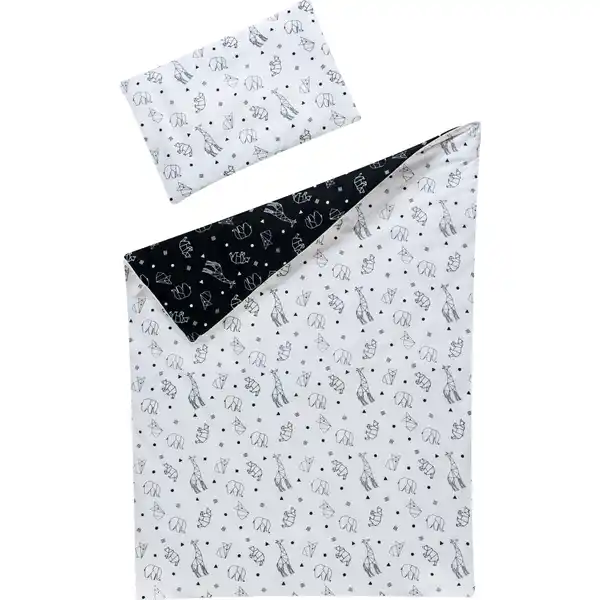 4-teilig Bett-Set Origami Black