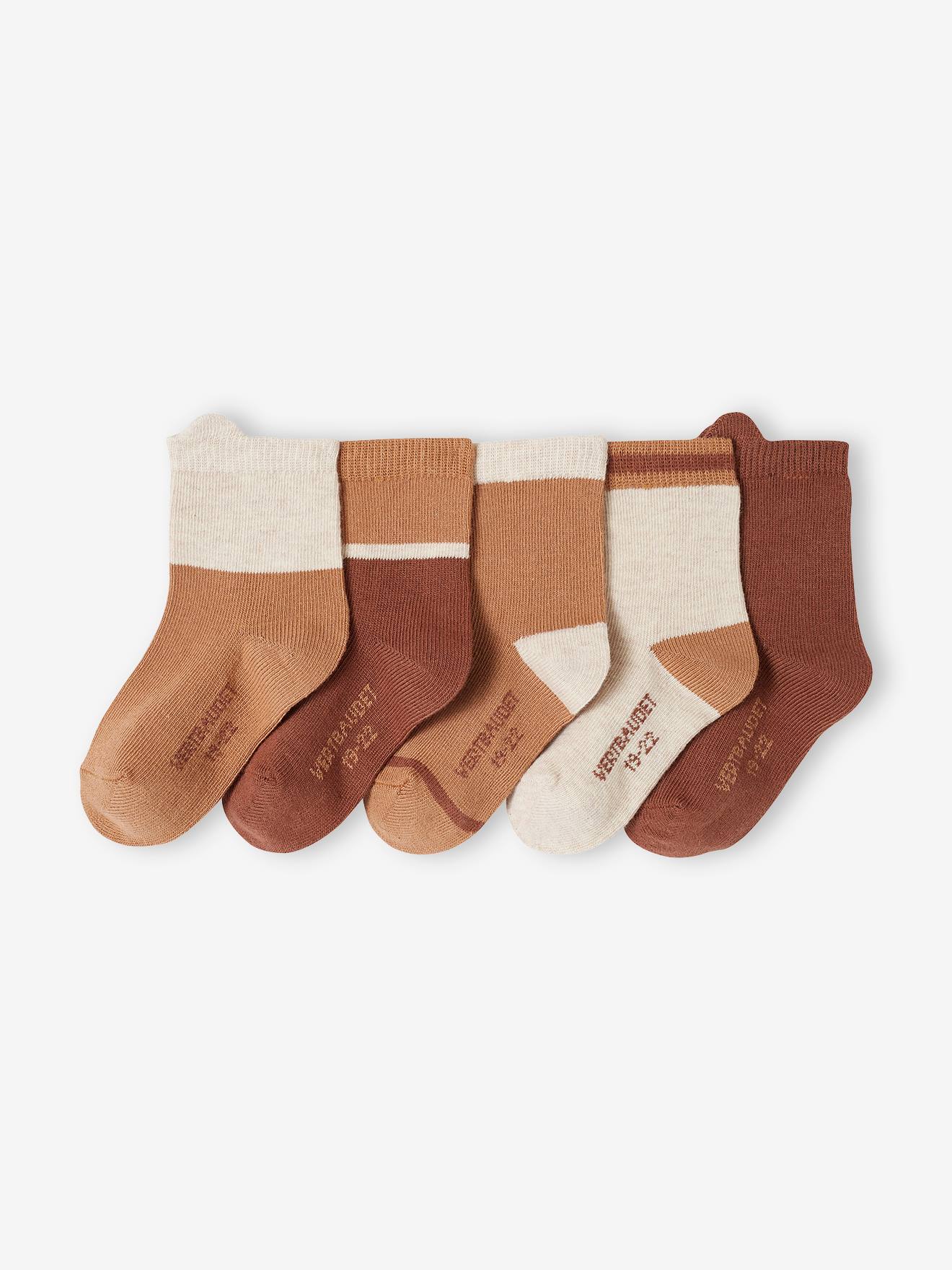 Pacote com 5 pares de meias de bebê 