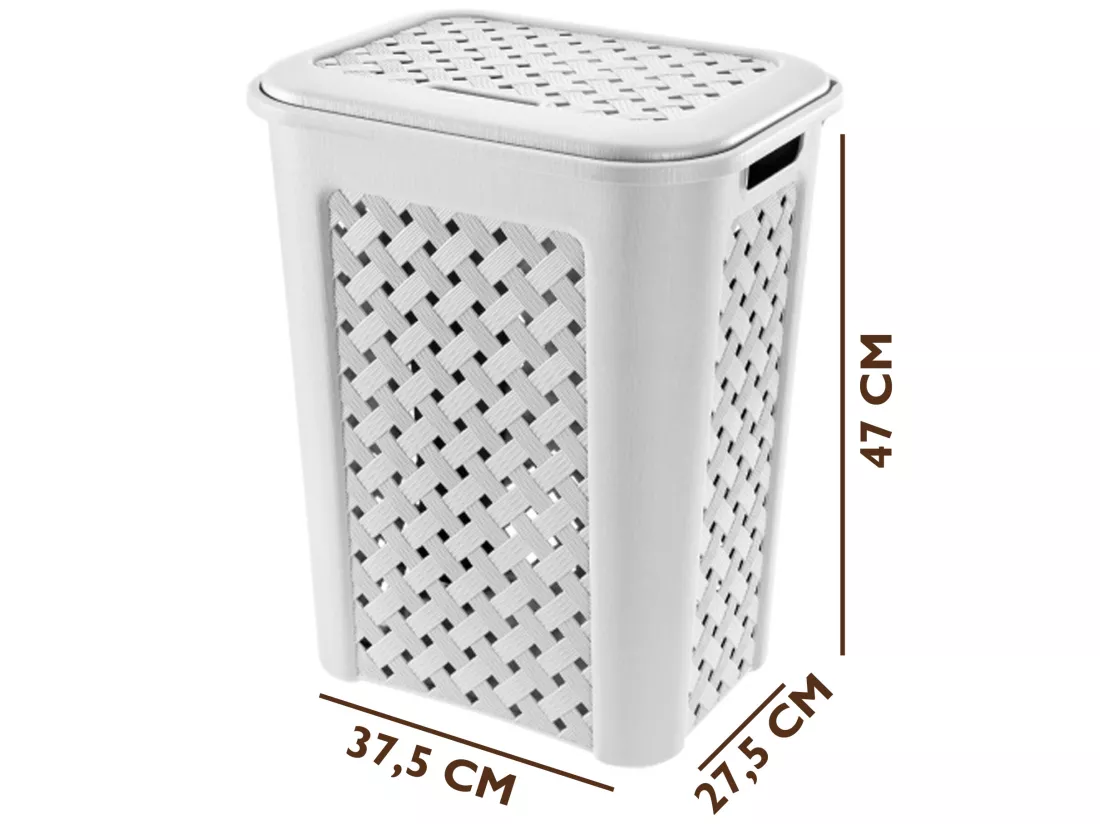 Panier à linge Arianna 30 litres Modèle Blanc