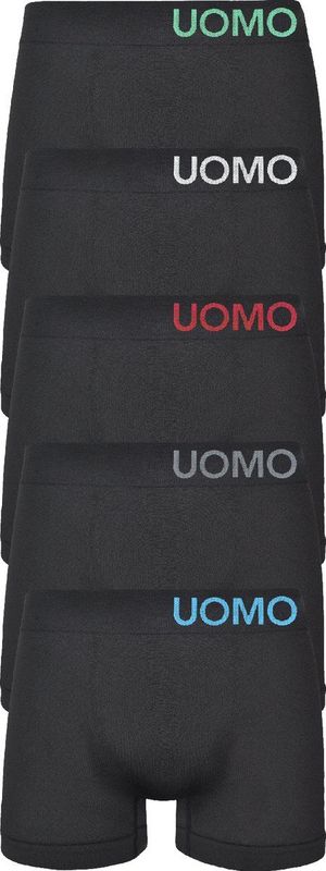 Uomo 10-Pack Heren Boxershorts - Naadloos - Uni Black - Zwart