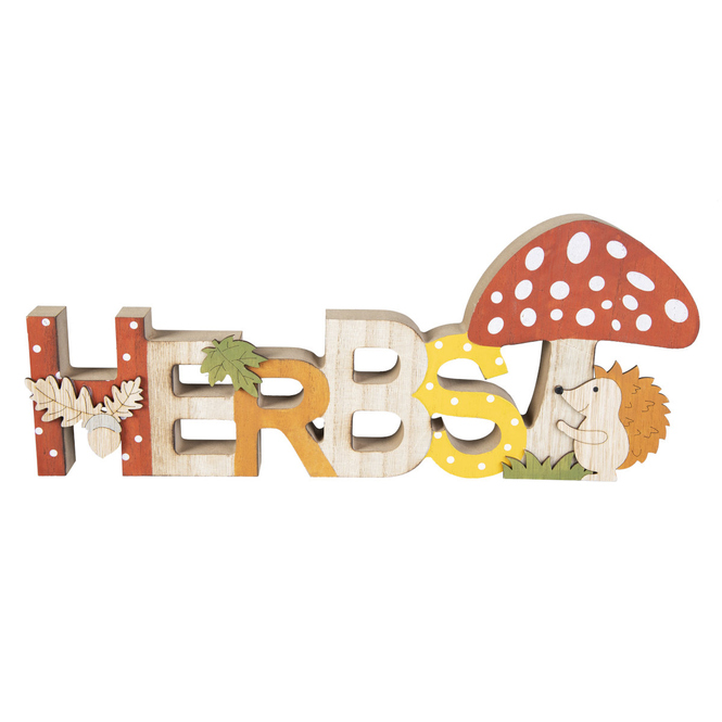 Deko-Schriftzug - Herbst - aus Holz - ca. 40 x 3 x 16 cm