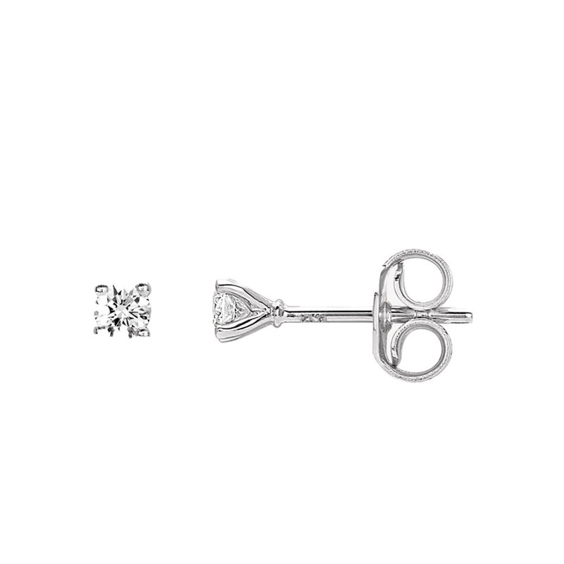 Boucles d'oreilles Femme - Or 18 Carats - Diamant 0,14 Carats