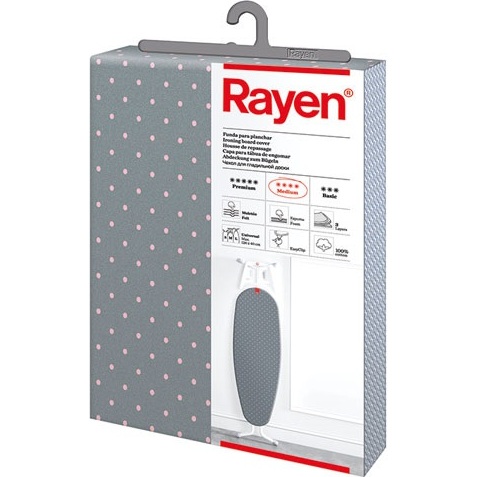 Housse pour table à repasser Rayen - 130 x 47 cm, gris