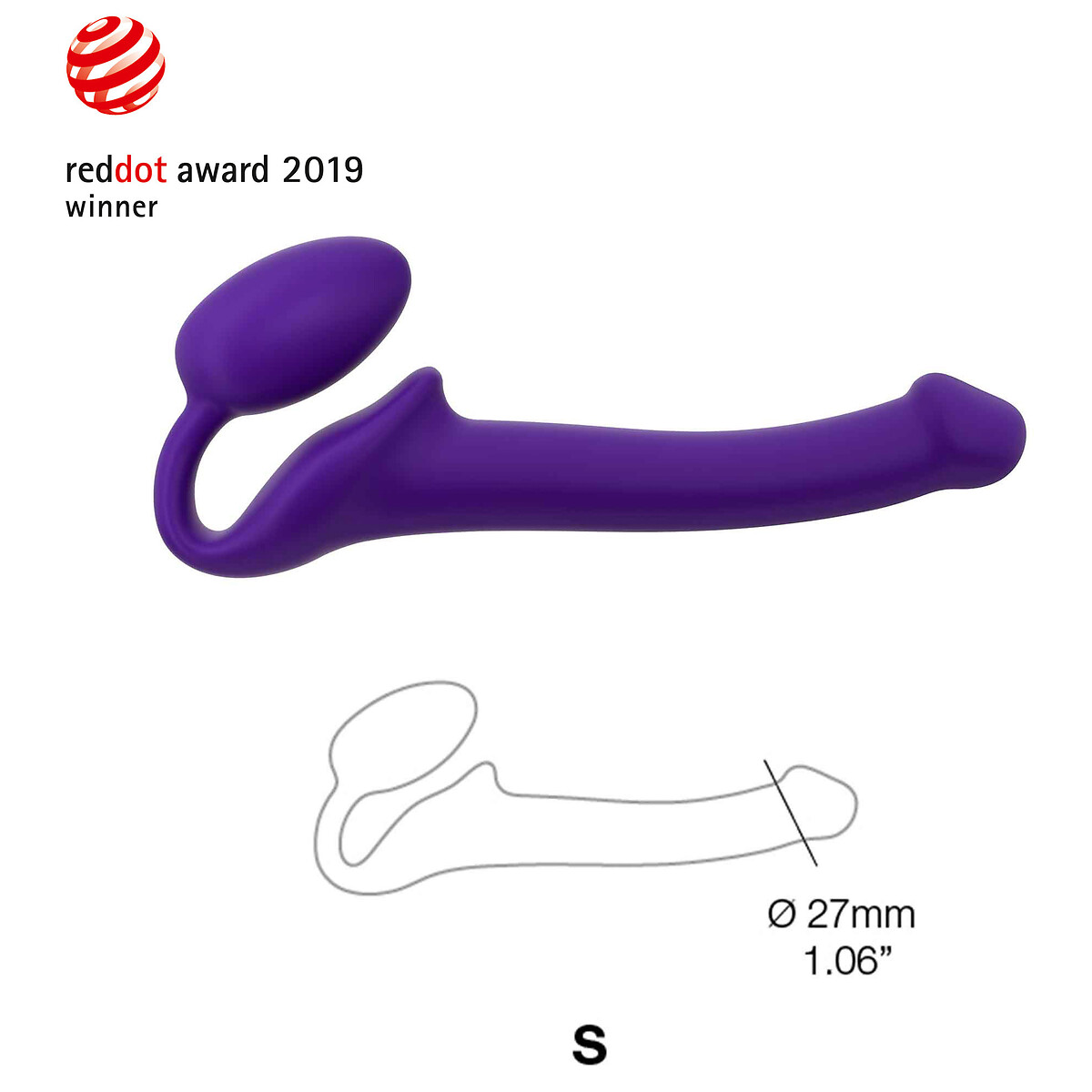 STRAPP-ON-ME<br>Estimulador Strap-On Semirrealista (Tamanho Pequeno)