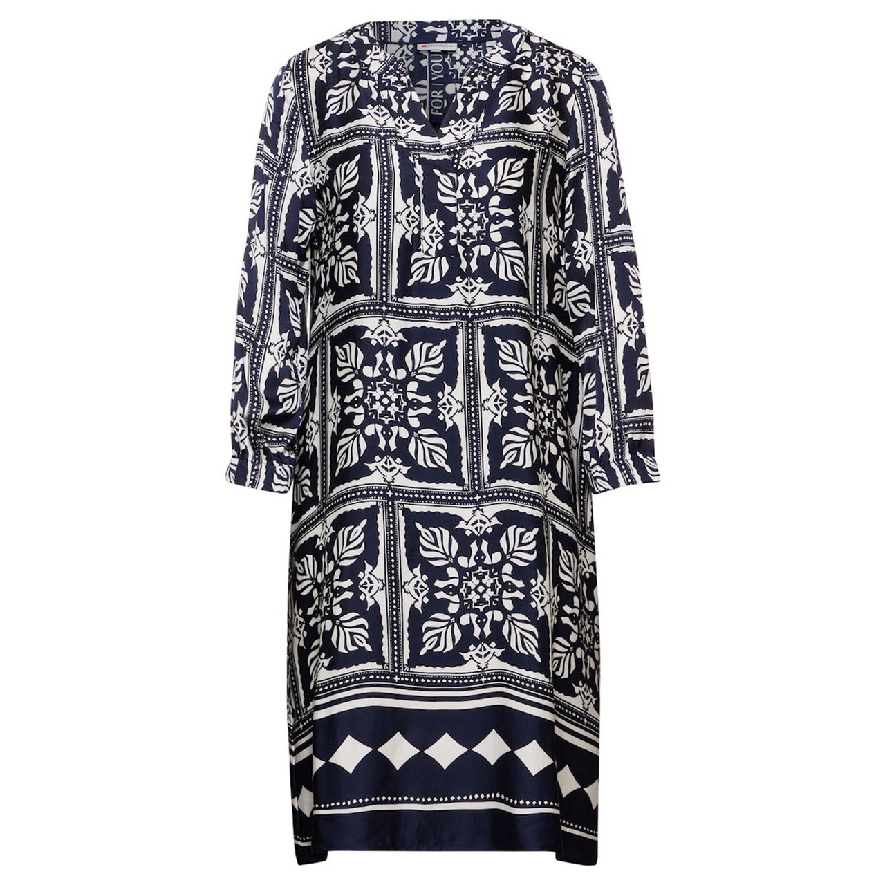 Street One Printed Border Viscose Dress