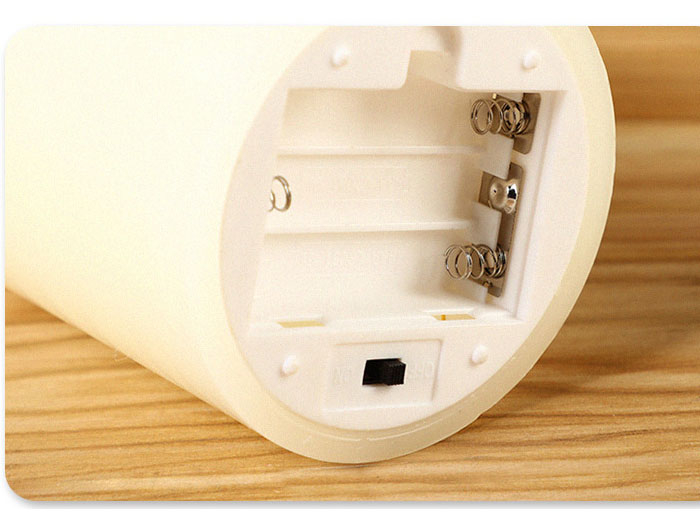 (10x7.5cm) Echtwachs LED Kerze Home Deko Stimmungsleuchte (Batteriebetrieben) - Warmweiss