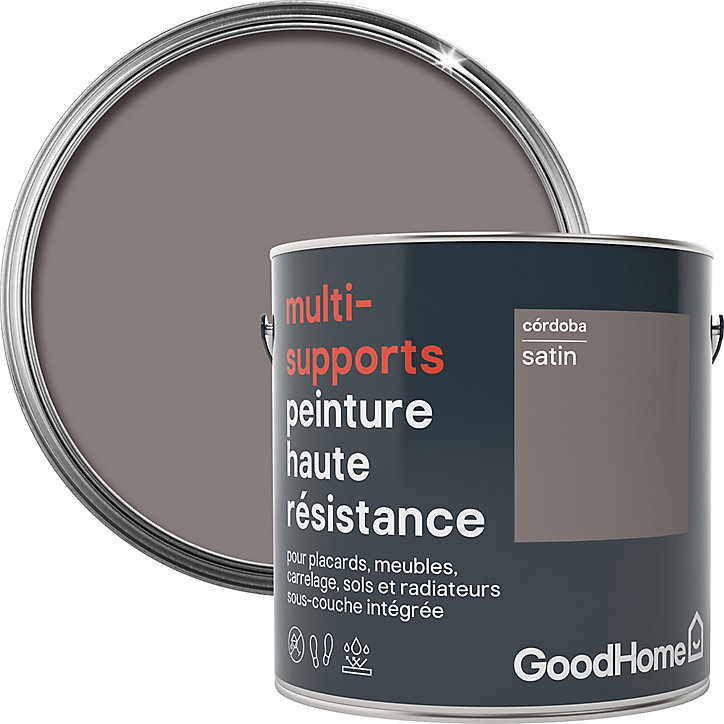 Peinture haute résistance multi-supports GoodHome marron Córdoba satin 2L