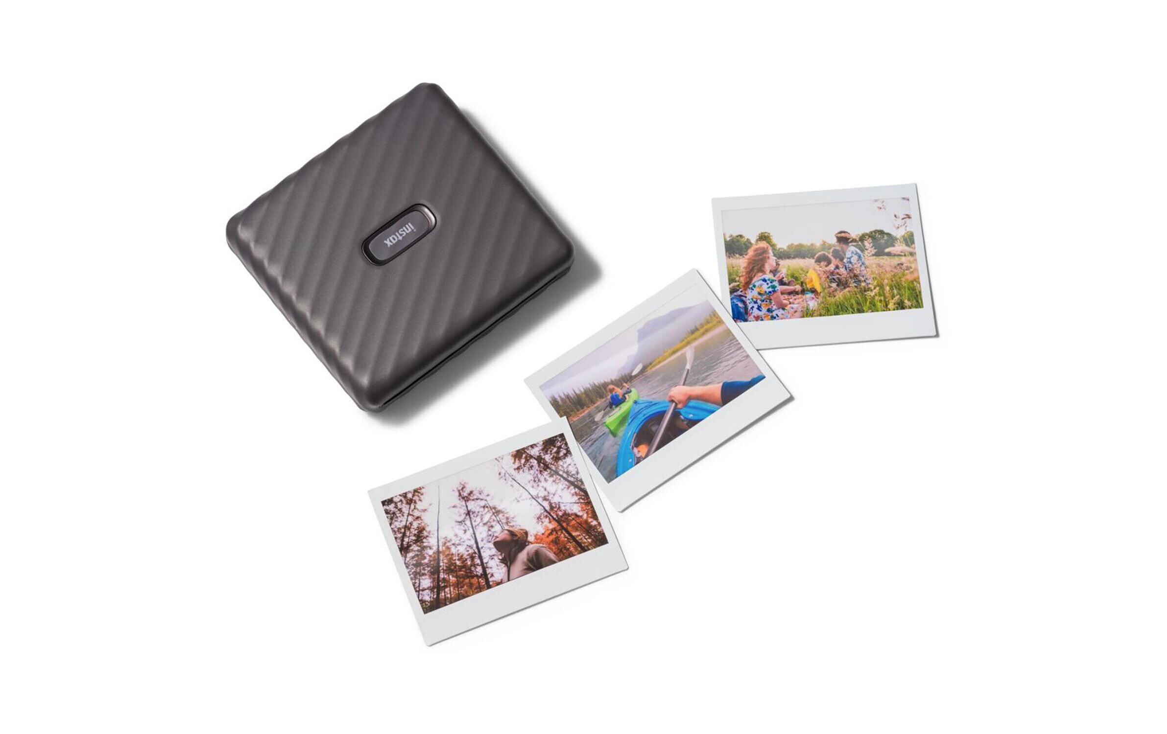 Mobiler Drucker Instax Link Wide Mocha Gray<br>Smartphone-Polaroid-Drucker mit Bluetooth-Verbindung
