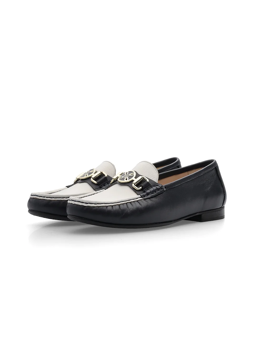 Slipper Atlanta blau weiß