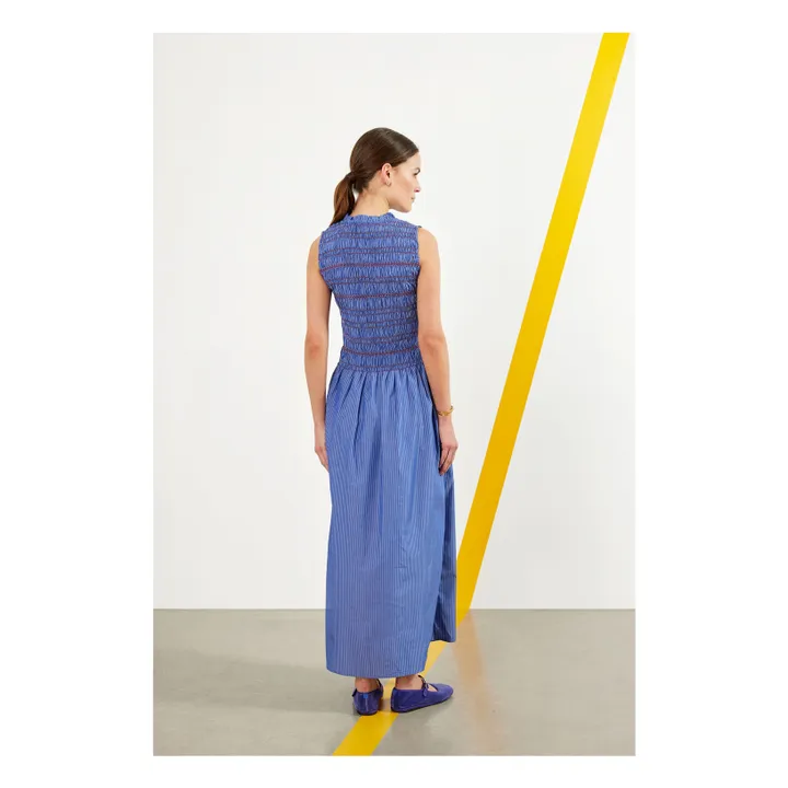 Maria de la Orden Robe Saint Barth Rayures | Bleu