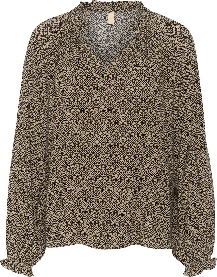 Culture CUsafi Bello Blouse Sand graphic