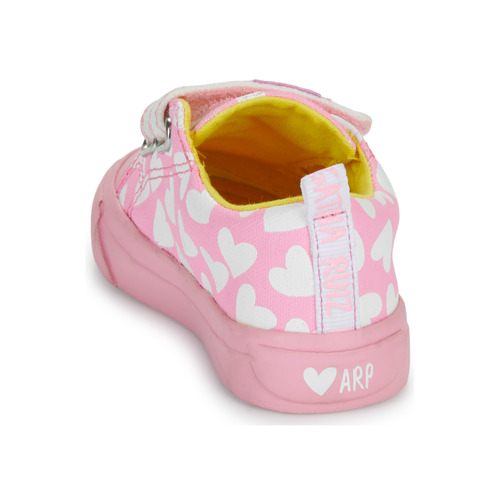 Agatha Ruiz de la Prada - ZAPATO LONA CORAZONES - Rose / Blanc
