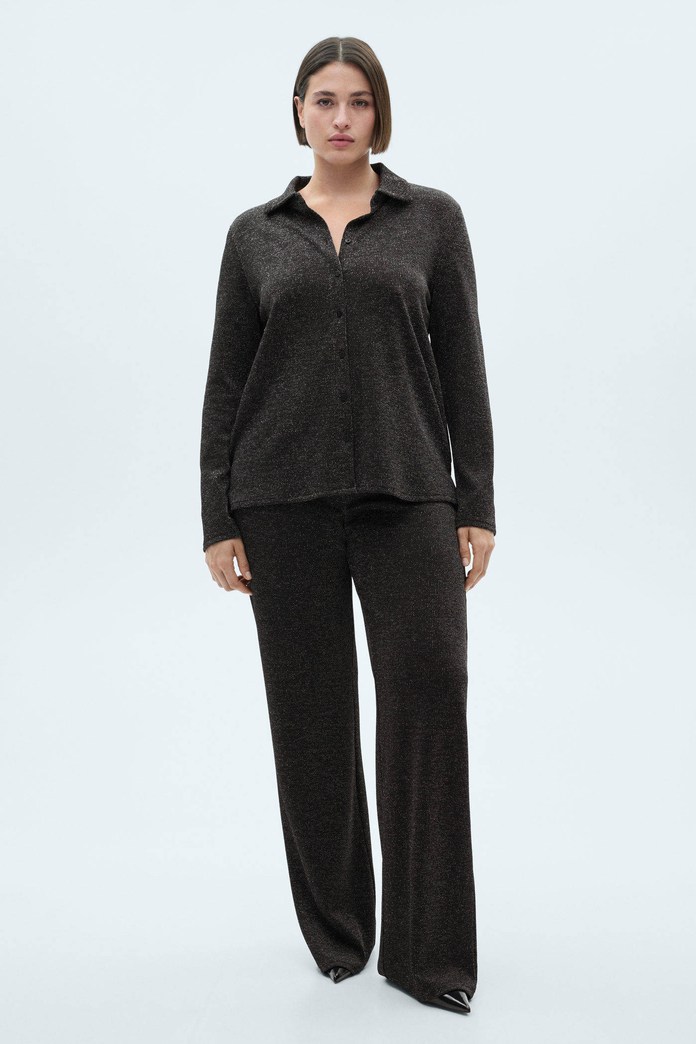 Mango blouse grijs