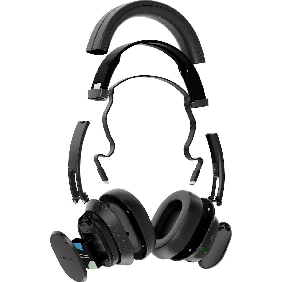 Fairphone Fairbuds XL trådløse around-ear hodetelefoner (sort)