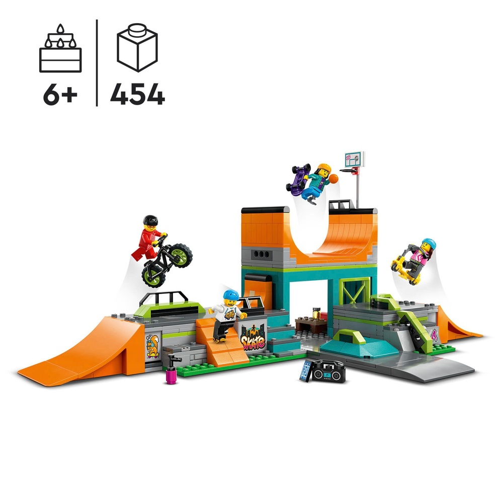 LEGO City 60364 Street Skate Park Set Skateboard Stunts Spielzeug