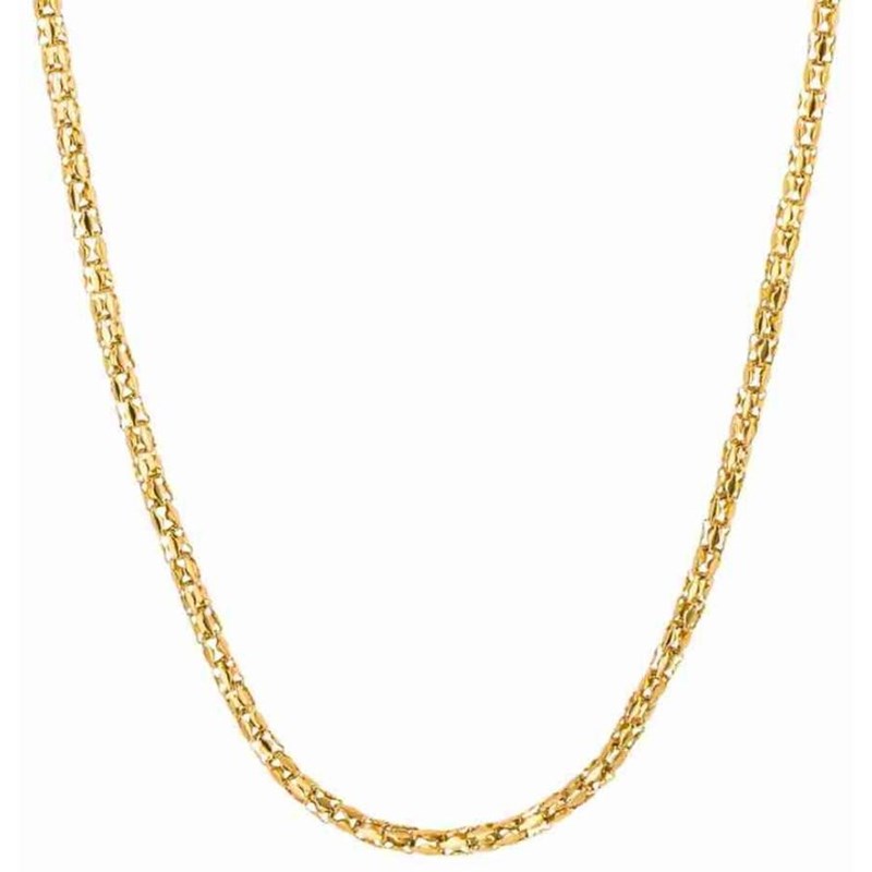 Collier plaqué or en acier inoxydable