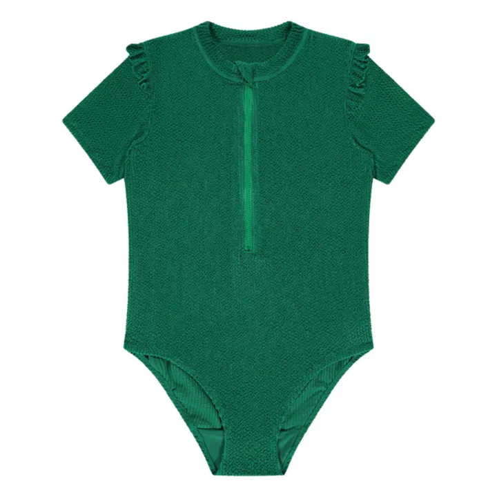 Beachlife Maillot 1 Pièce Manches Courtes Texturé | Vert