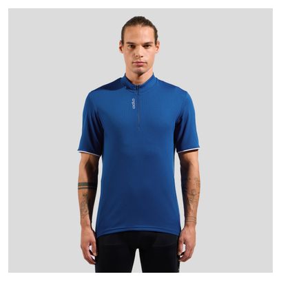 Maillot Manches Courtes Odlo Essentials 1/2 Zip Bleu