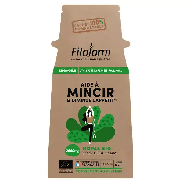 Fitoform Nopal Orgânico Auxiliar de Emagrecimento Supressor de Apetite Ecopack 42 comprimidos