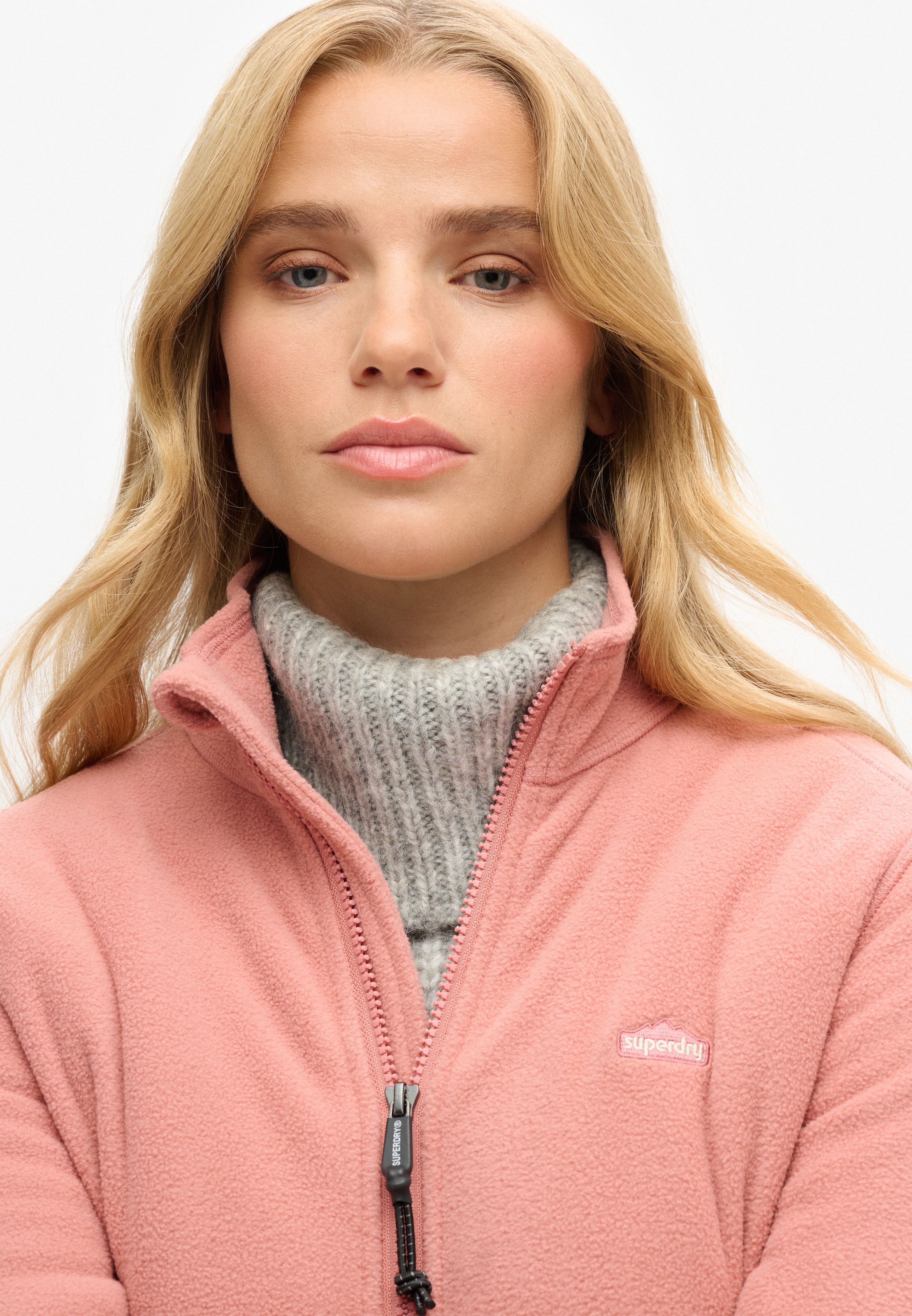 Superdry Fleecejacke »POLAR FLEECE FULL ZIP« ohne Kapuze