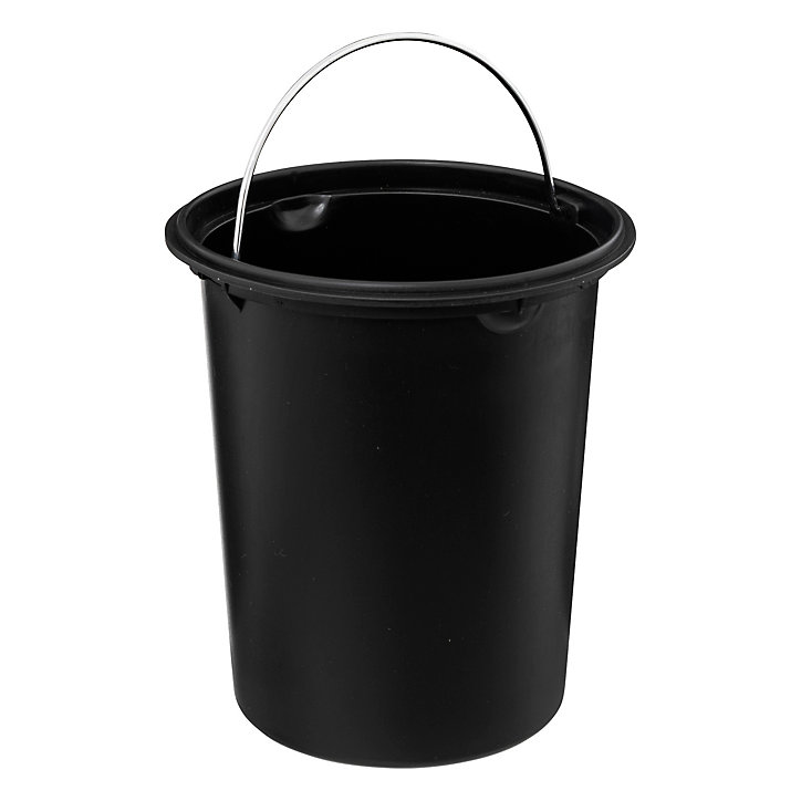 Poubelle de salle de bains ronde 3 litres en métal coloris lin, Ø17 x H.25,5 cm, 5Five