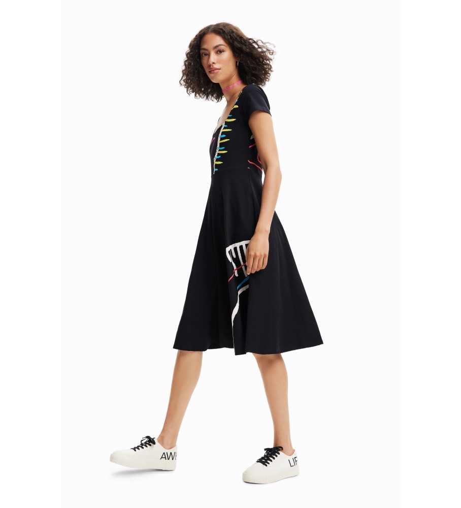 Vestido preto de malha Desigual Arty