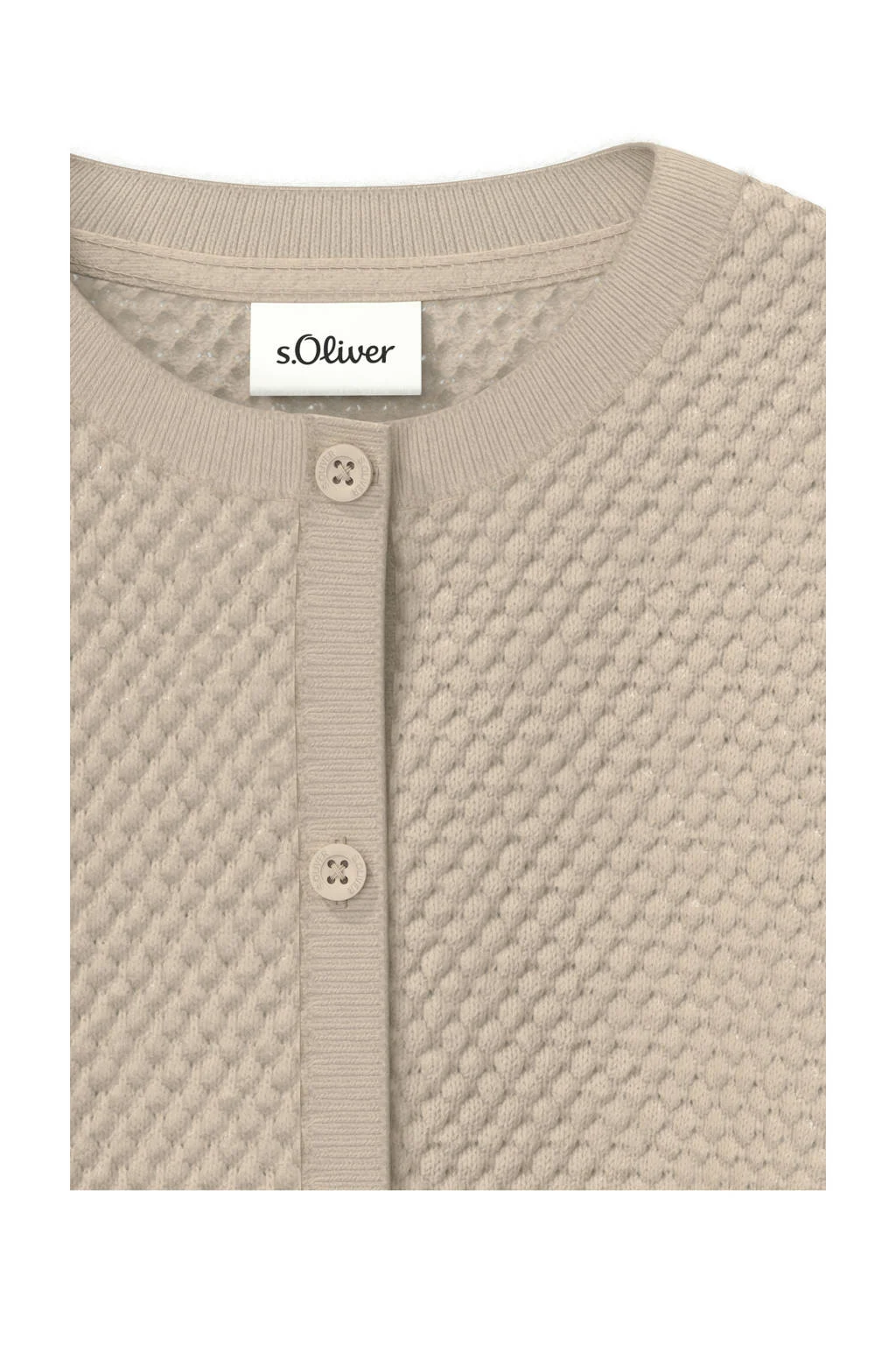 s.Oliver gebreid vest beige
