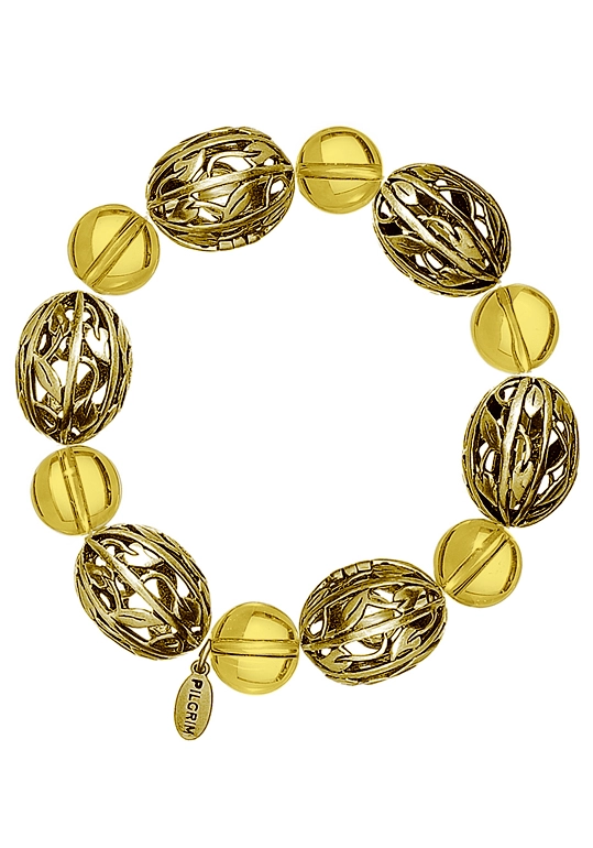 Pilgrim Damenarmband :filigree brown/gold 493502