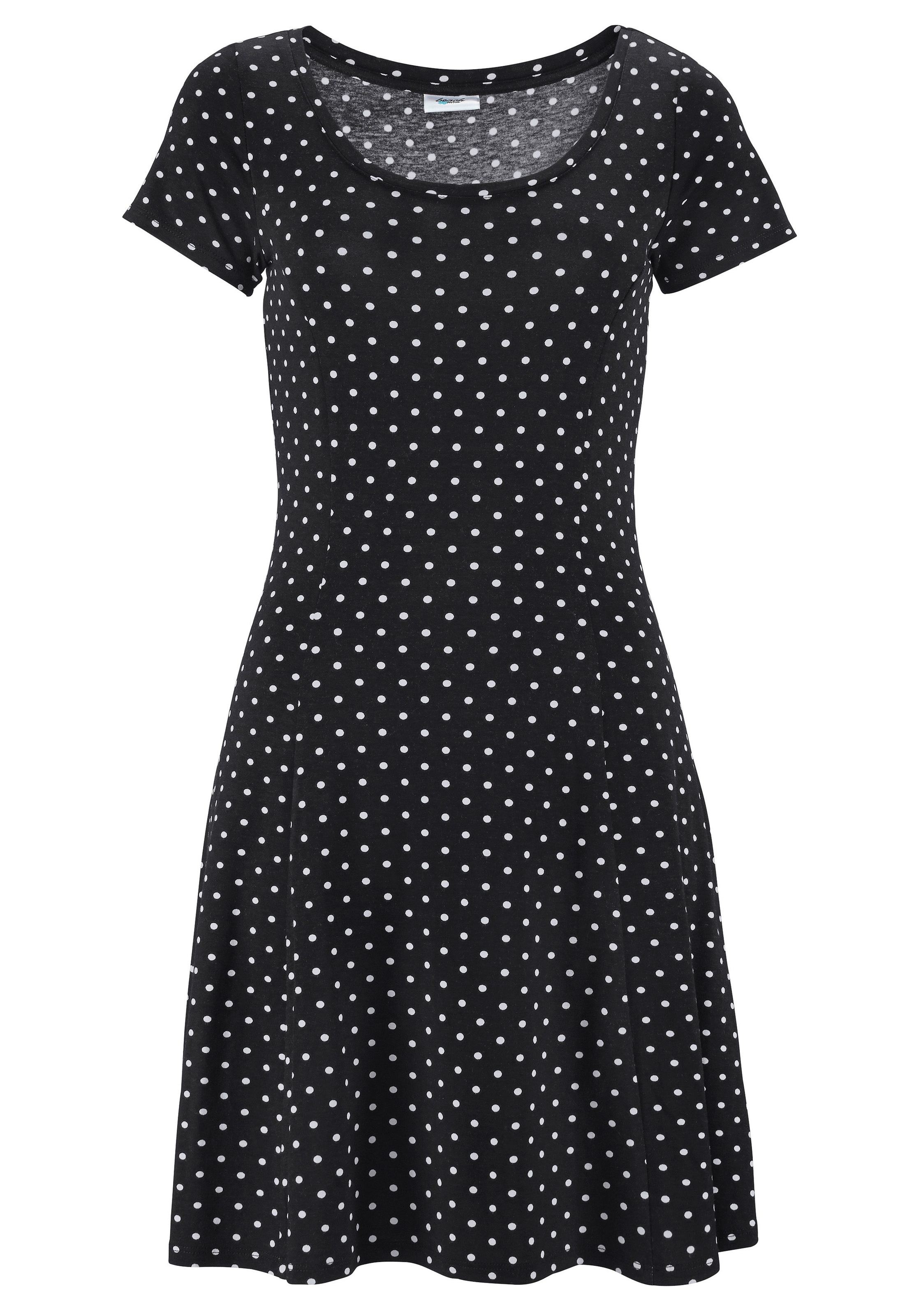 Beachtime Sommerkleid mit Pünktchenprint aus Jersey, T-Shirtkleid, Strandkleid