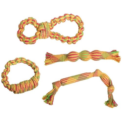 Argola de corda para brinquedo de cachorro, várias cores