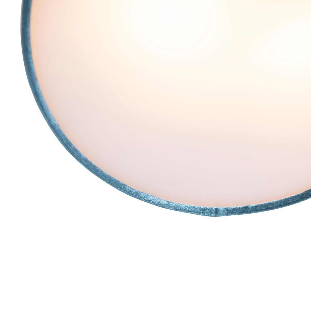 Moderne plafondlamp blauw 30 cm met gouden binnenkant - Drum