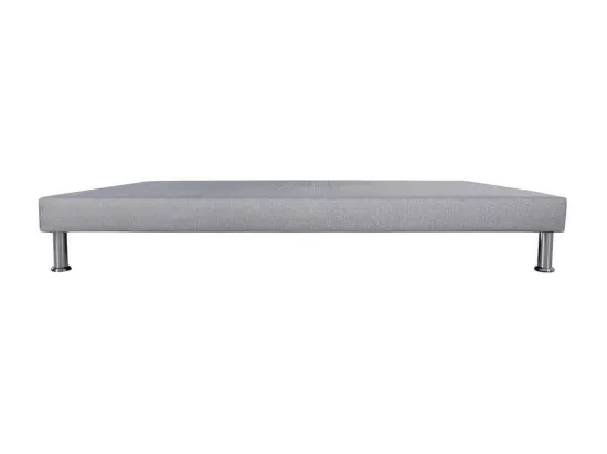 Sommier déco SR9 + pieds - Gris clair 2x90x190 - Lattes bois massif - H.13 cm