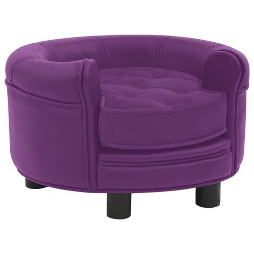 Sofá antiderrapante roxo Vidaxl para cães de pequeno porte.