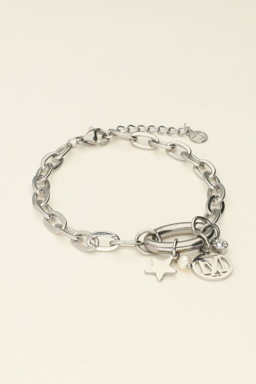 Armband met bedels & parel