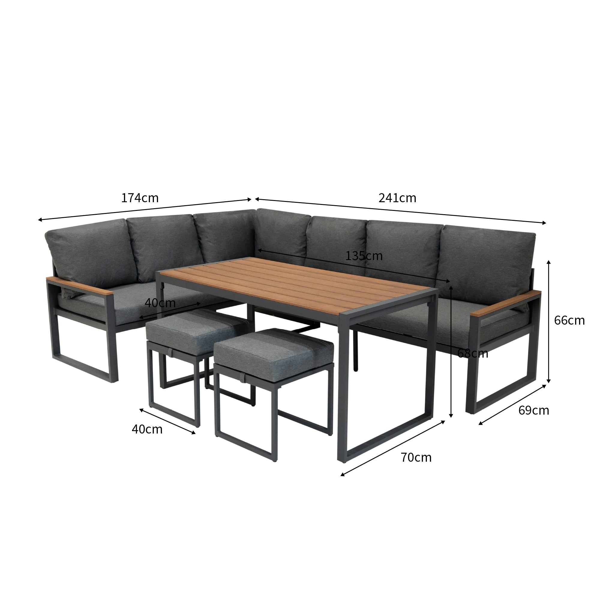 Monstershop Aluminium Hoek Loungeset