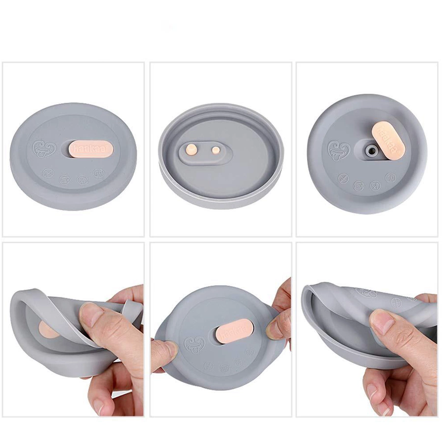 haakaa® Silikondeckel für die Milchpumpe, grau