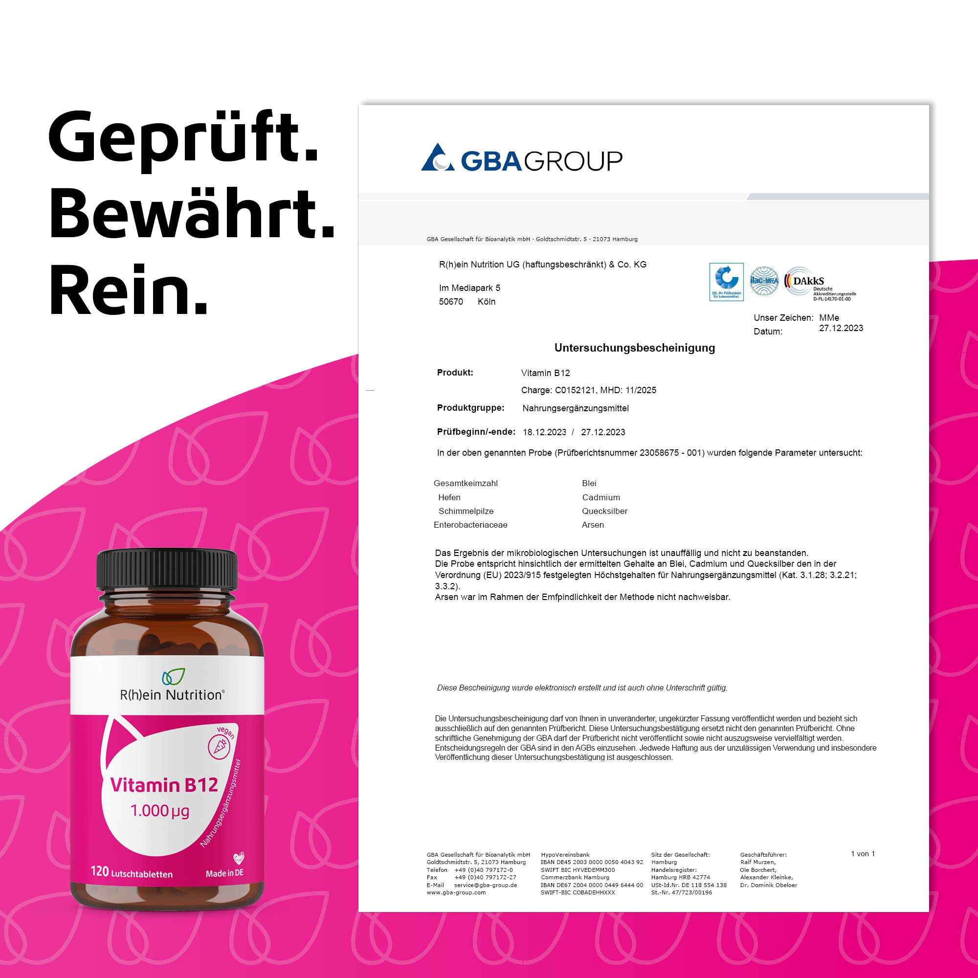 R(h)ein Nutrition Vitamin B12 1.000 µg