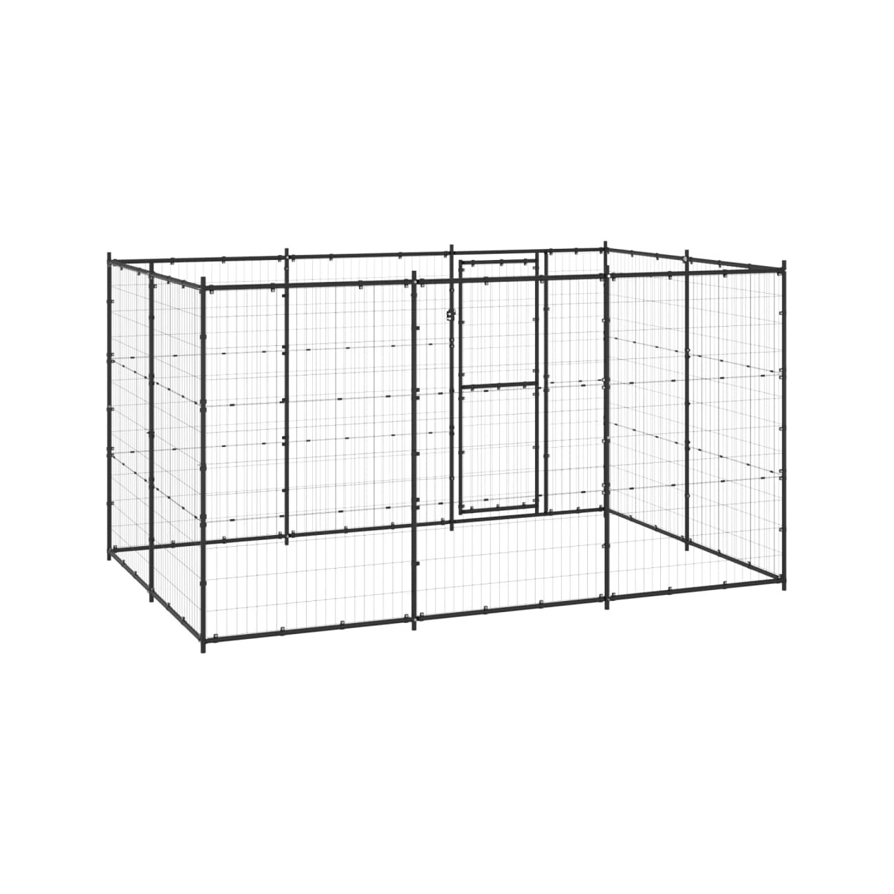 VidaXL Outdoor Hundezwinger aus verzinktem Stahl 3,3 m, 2,2 m, 1,8 m