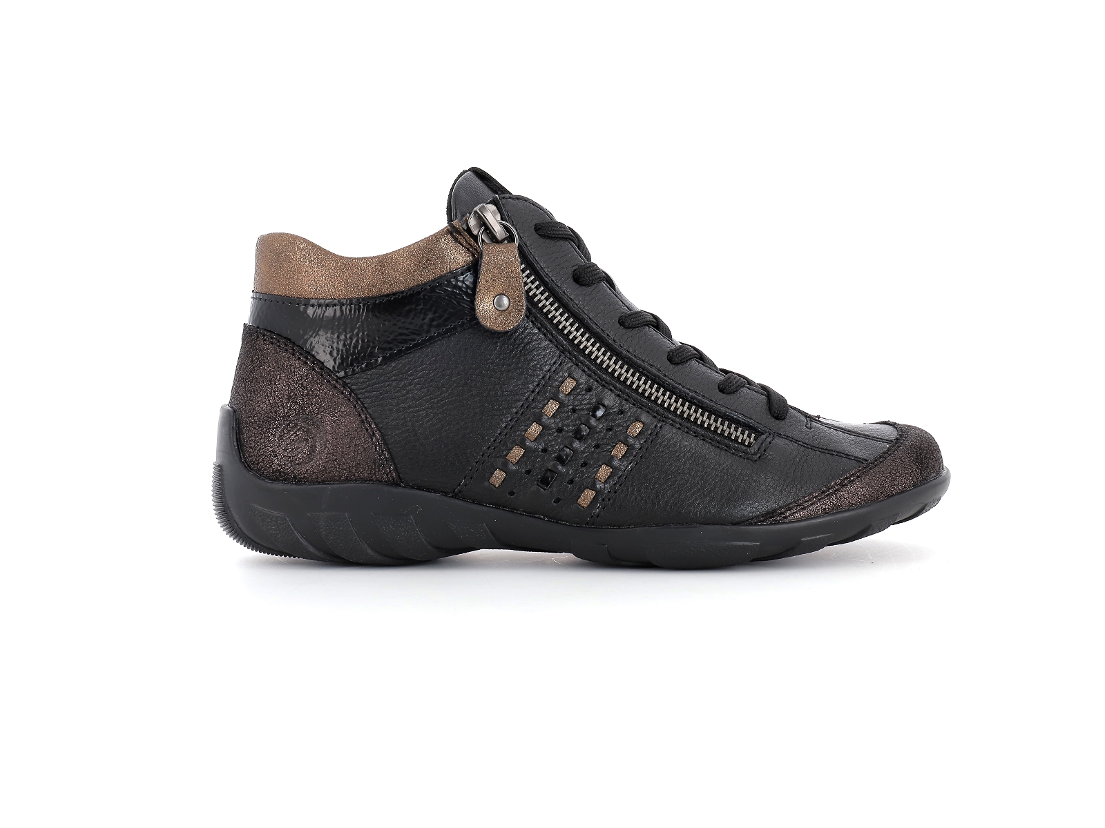 Remonte-R3477 Cuir Noir Marron