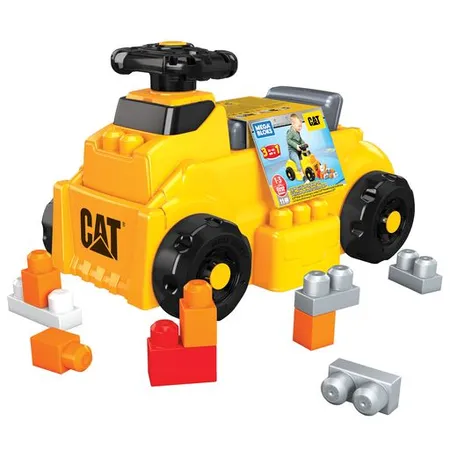 Mattel Mega Bloks CAT Rutschfahrzeug, Bauspielzeug für Kleinkinder