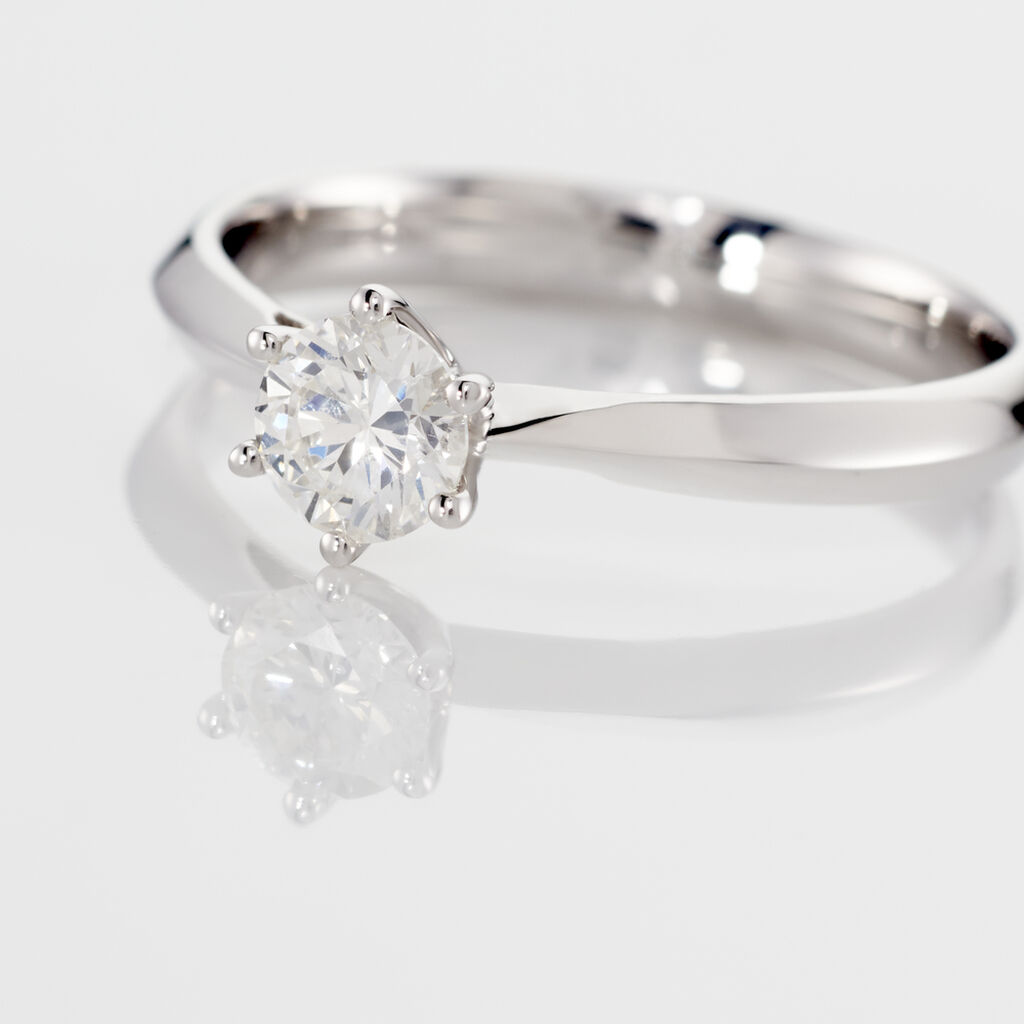 Bague Solitaire Veronika Or Blanc Diamant