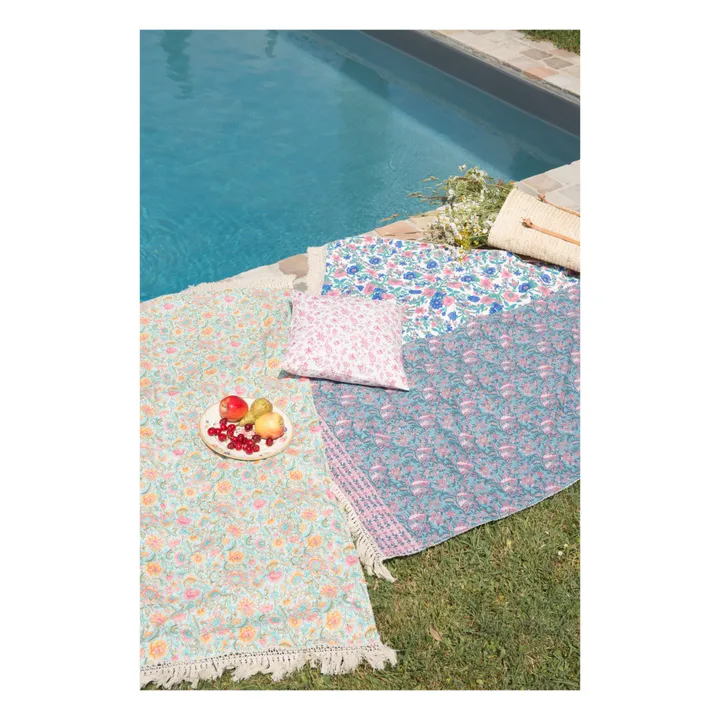 Louise Misha Serviette de plage Lana en coton bio | Vert d'eau