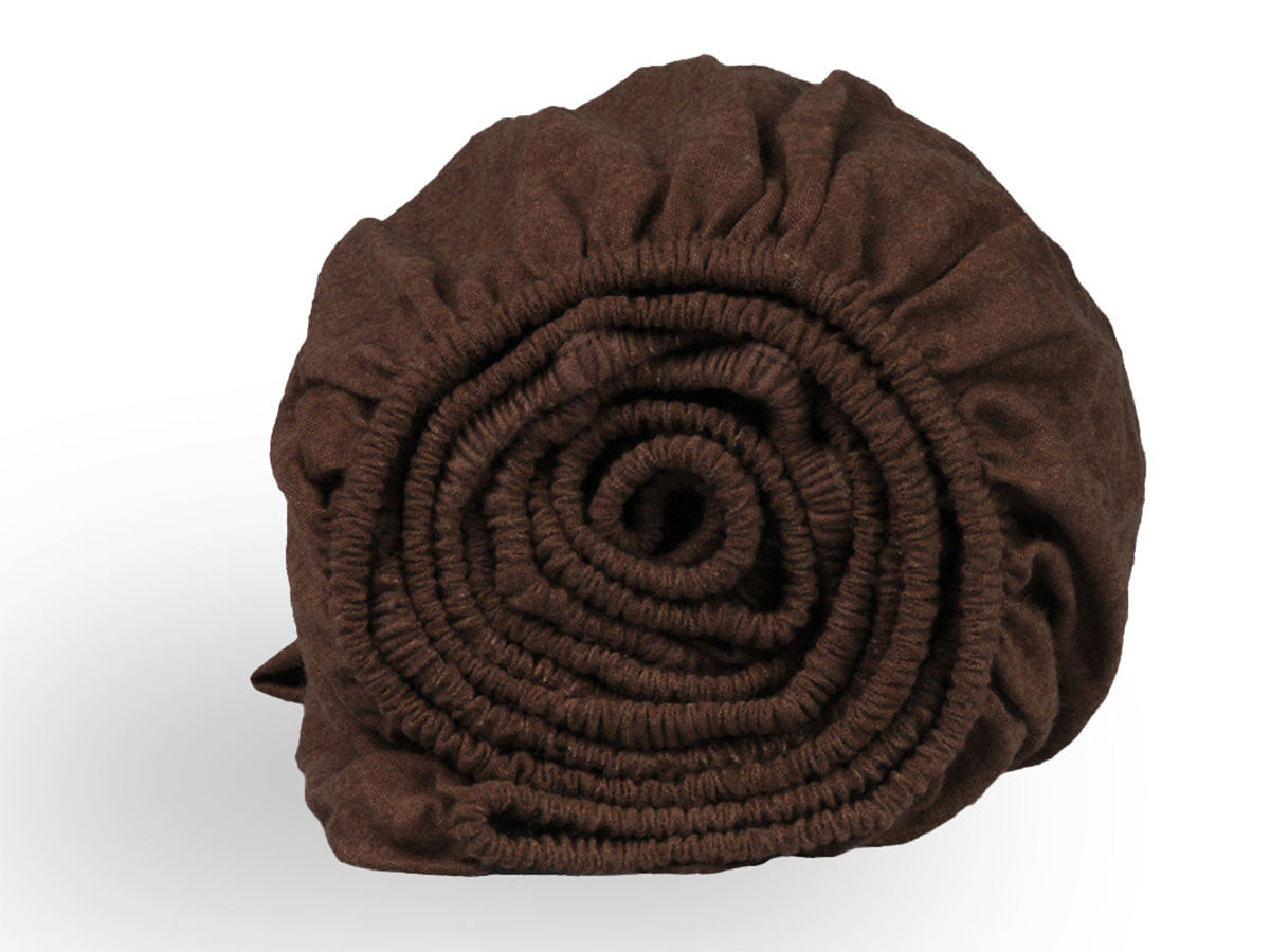 DoubleDry Flanel 180x200 cm hoeslaken - bruin