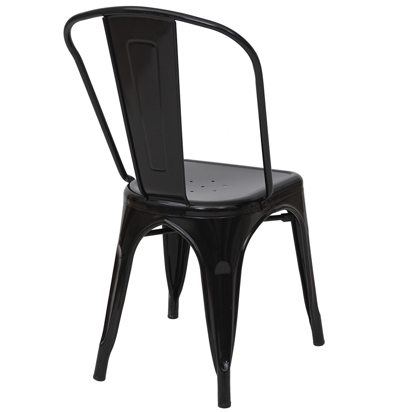 Stuhl MCW-A73, Bistrostuhl Stapelstuhl, Metall Industriedesign stapelbar ~ schwarz
