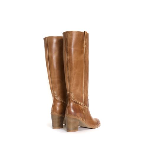 Dico Copenhagen Janie Escovado Højhælede Støvler, Dark Tan, 41