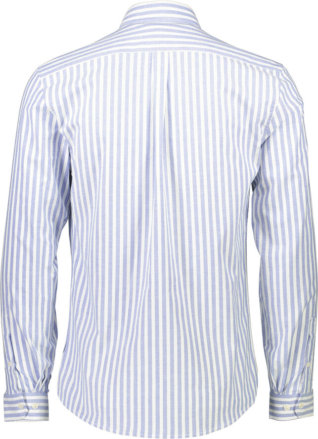 Lindbergh Striped superflex oxford L/S Blå